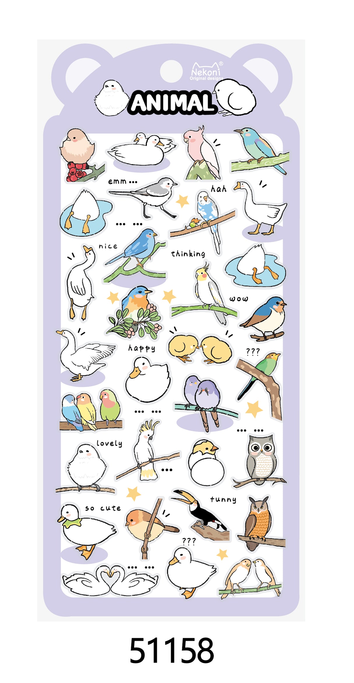 Stickerbogen cute Animals