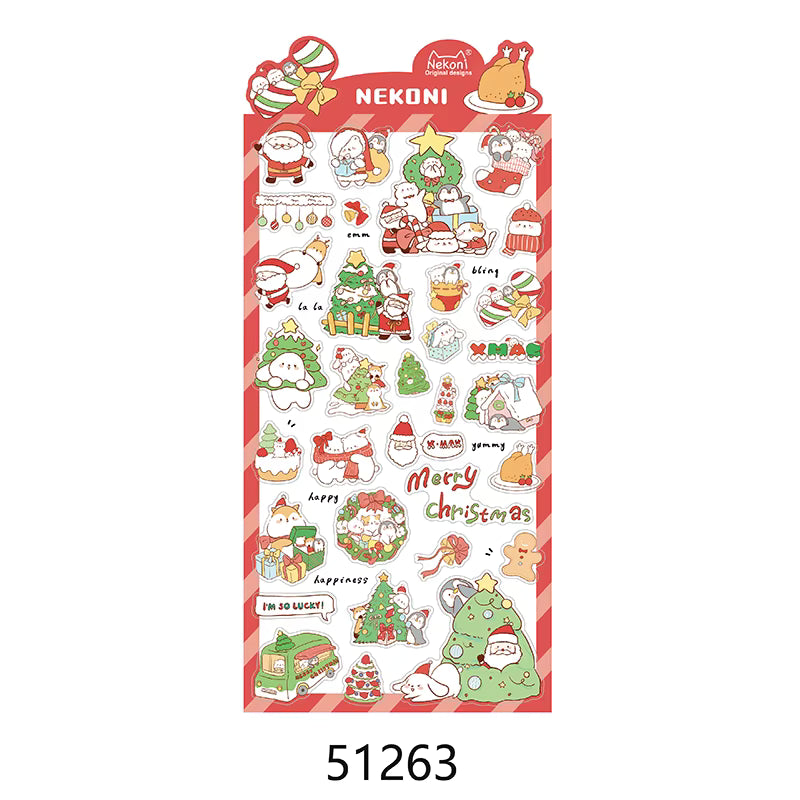 Stickerbogen cute Animals WEIHNACHTLICH