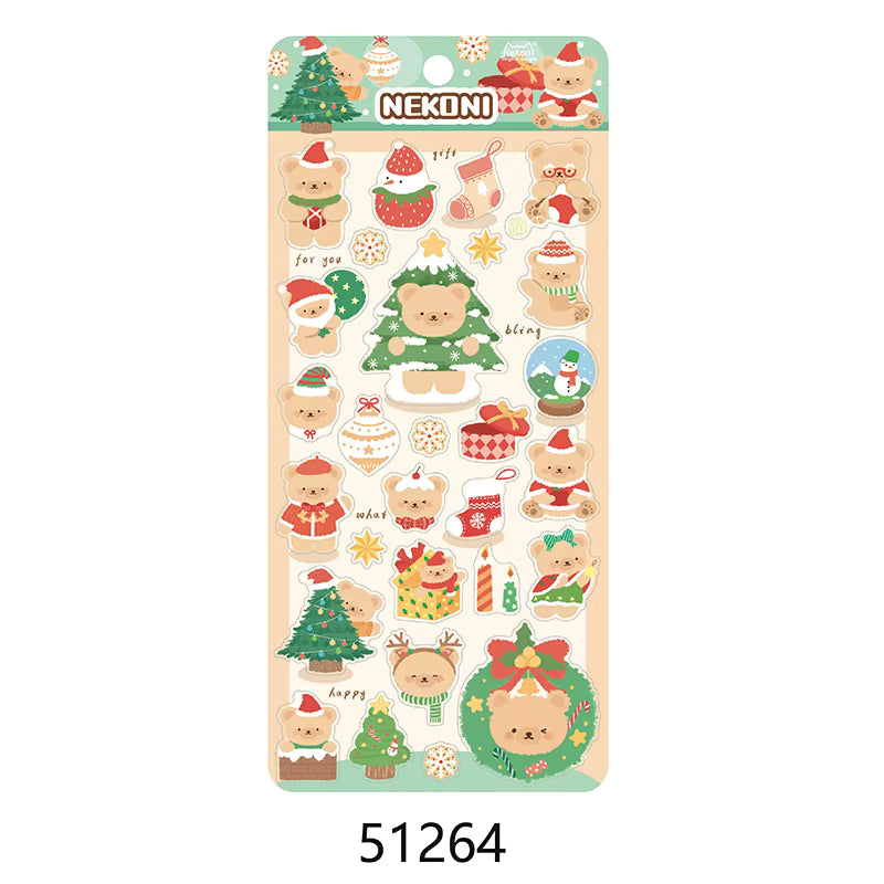 Stickerbogen cute Animals WEIHNACHTLICH