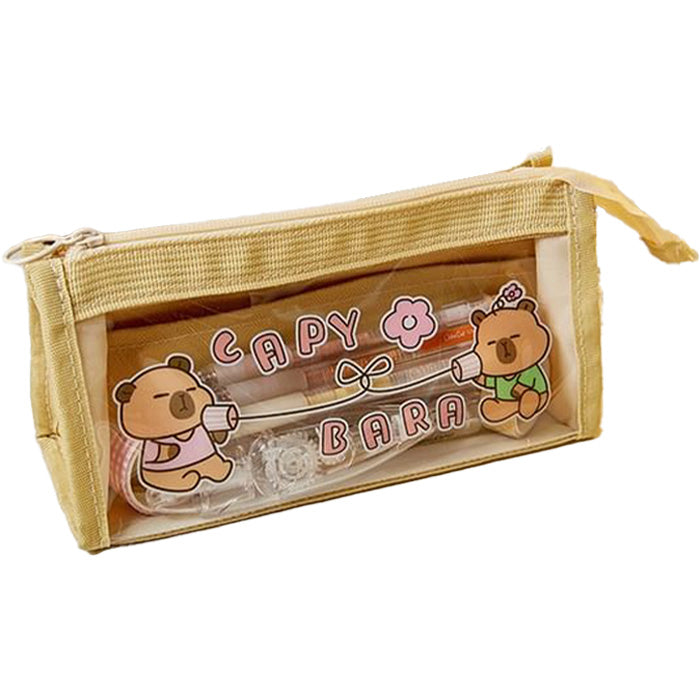 Federpenal Tiere und Capybara (Canvas und PVC)
