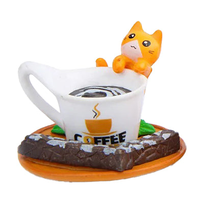 Figur/Glücksbringer - Katze in KaffeTasse