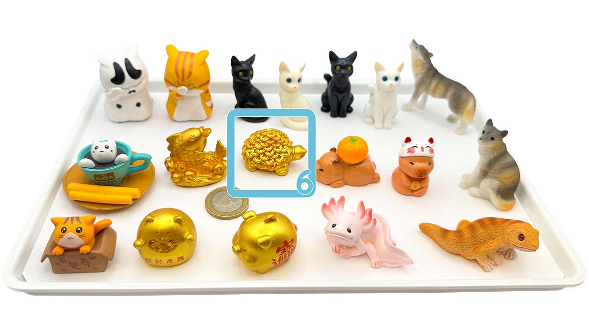 Figur/Glücksbringer (Gold / Glück/ Katze / Eidechse / Axolotl / Capybara)
