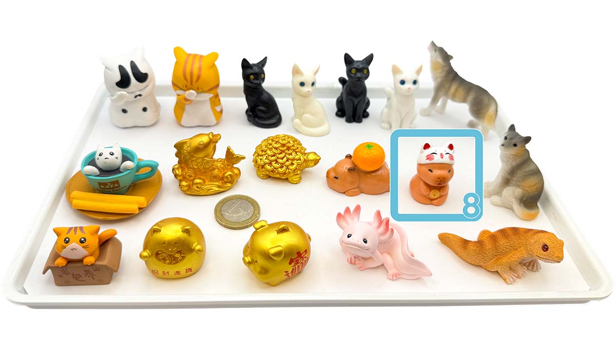 Figur/Glücksbringer (Gold / Glück/ Katze / Eidechse / Axolotl / Capybara)
