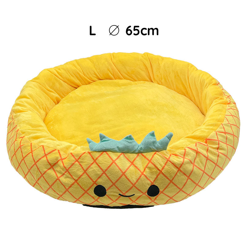 Haustierbett Donut süßes Tier Ananas/Frosch/Hai/Oktopus