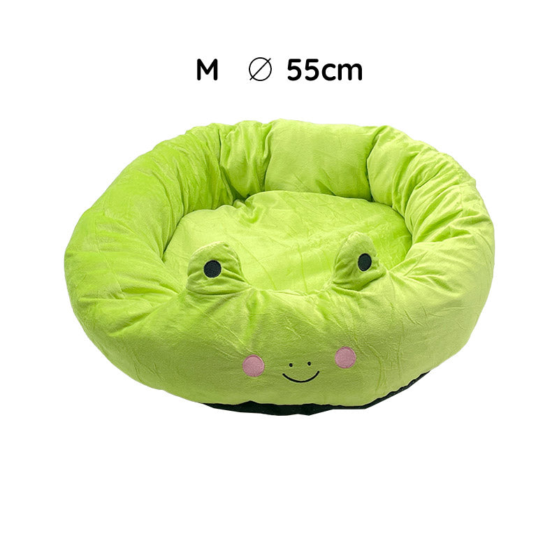 Haustierbett Donut süßes Tier Ananas/Frosch/Hai/Oktopus