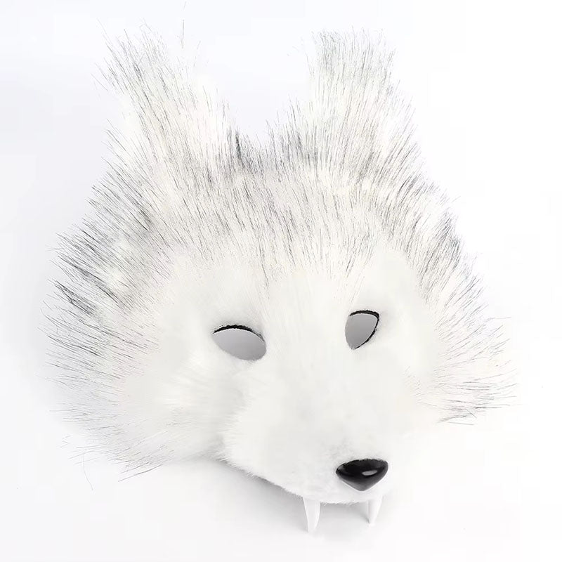 Tiermaske (Polyester) Wolf/Fuchs mit Zähnen