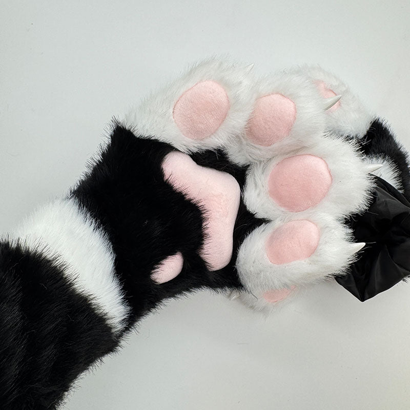 gefütterte Katzen Flauschige Handschuhe mit Quietscher