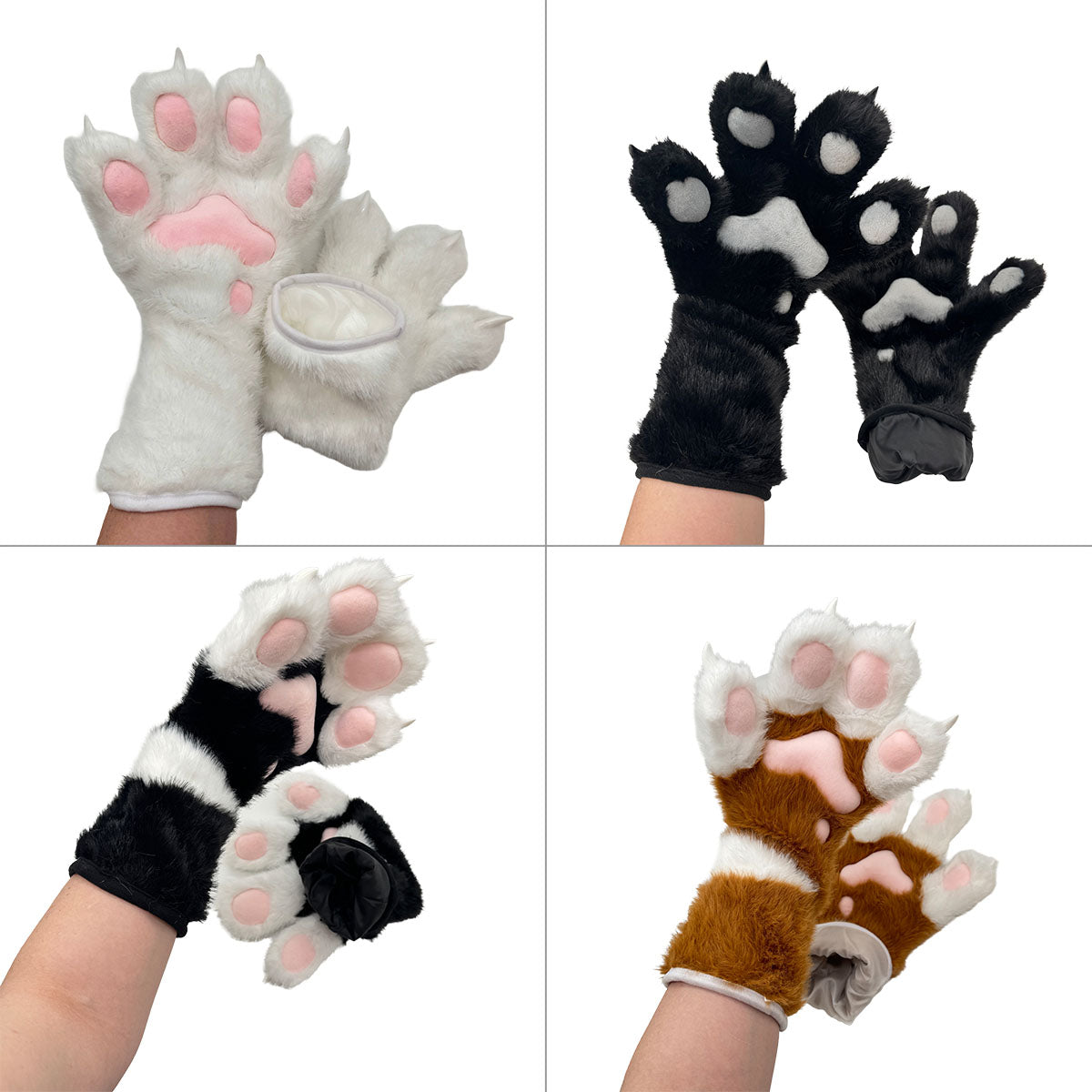 gefütterte Katzen Flauschige Handschuhe mit Quietscher