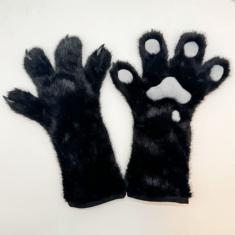 gefütterte Katzen Flauschige Handschuhe mit Quietscher