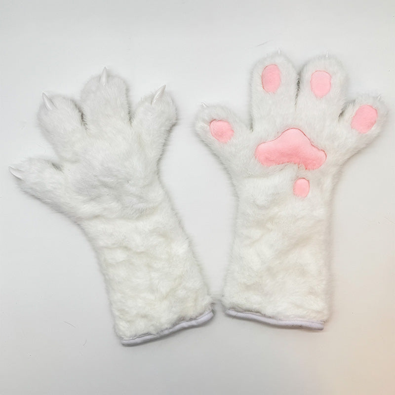 gefütterte Katzen Flauschige Handschuhe mit Quietscher
