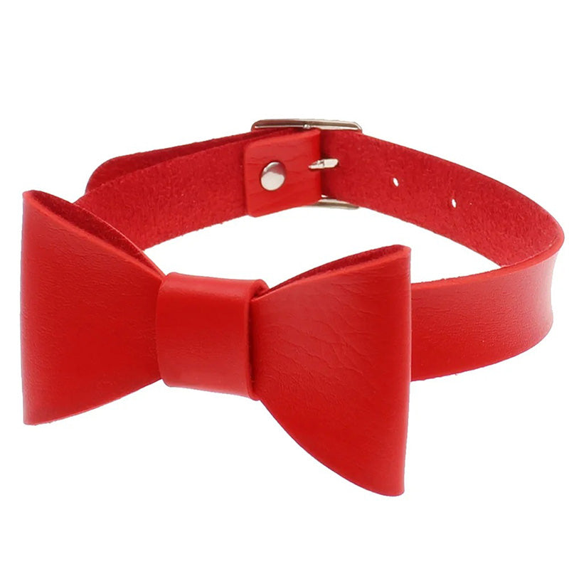 Halsband Kunstleder PU, mit Masche/Fliege