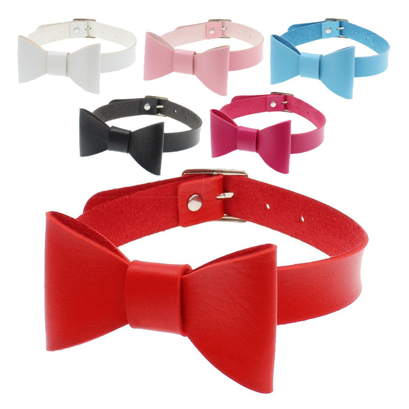Halsband Kunstleder PU, mit Masche/Fliege