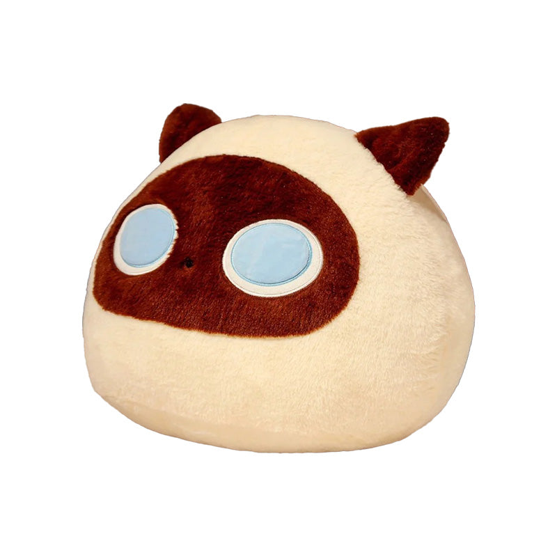 Kuscheltier Glubschaugen-Katzen-Kopf-Kissen 30cm