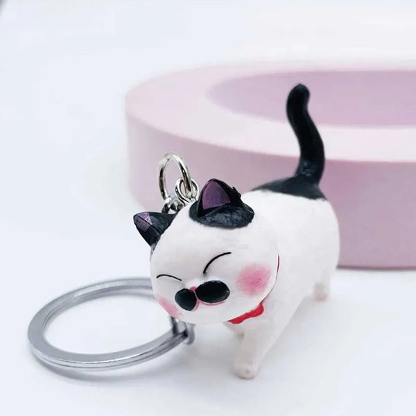 Schlüsselanhänger 3D - dicke Katze (Kater)