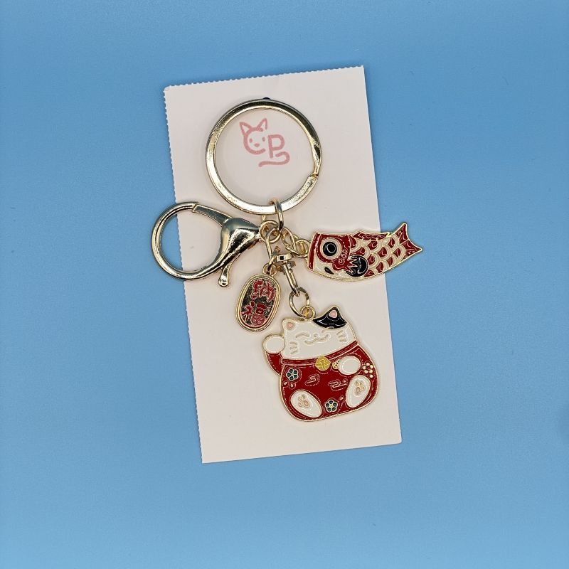 Schlüsselanhänger Katze/n (Metall) (1)