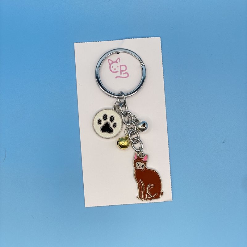 Schlüsselanhänger Katze/n (Metall) (1)