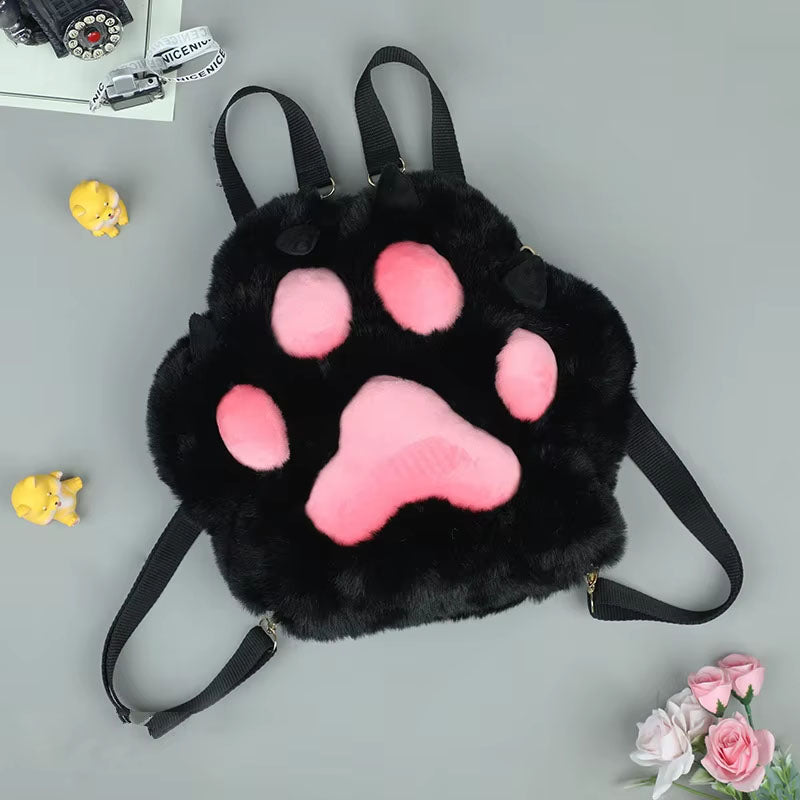 flauschige Pfotentasche (Rucksack/Umhängetasche und mehr)