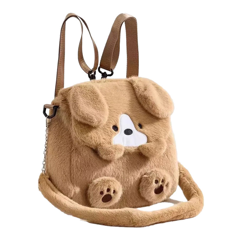 Umhängetasche und Rucksack, flauschig Katze/Hund/roter Panda