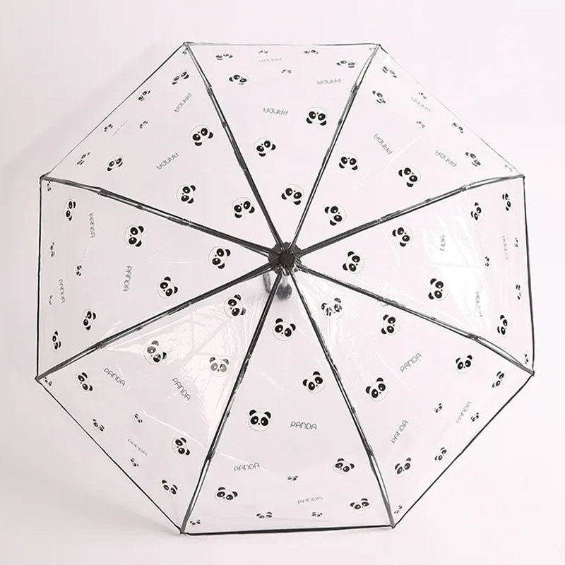 Automatik-Regenschirm transparent mit Hasen/Bären/Pandas