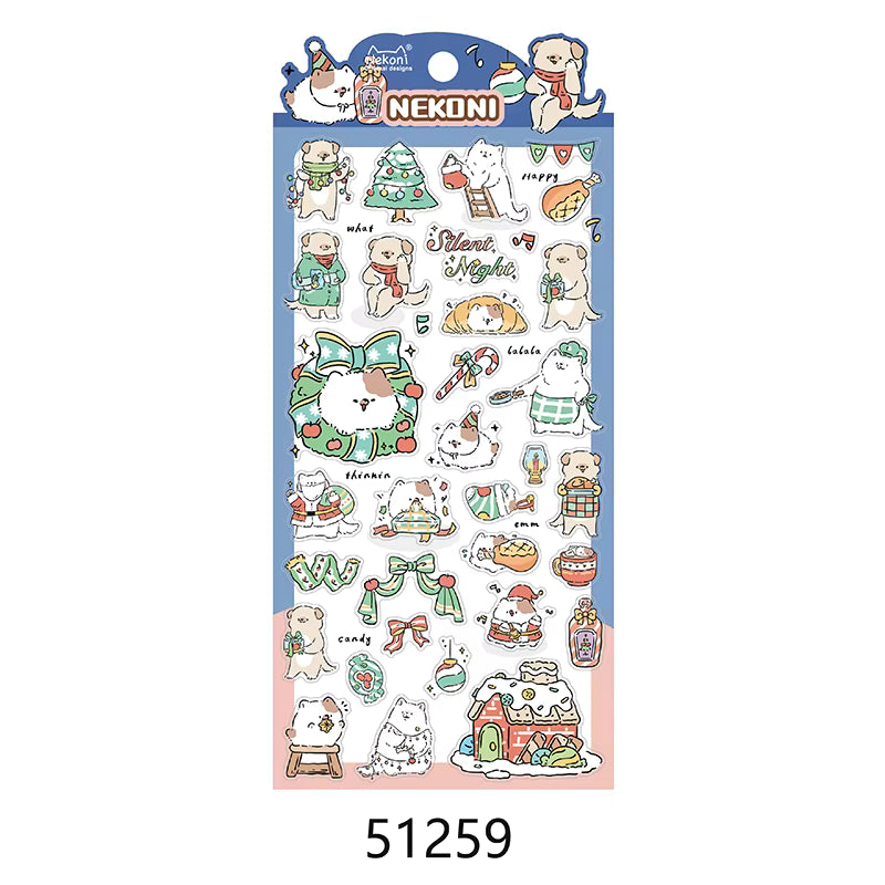 Stickerbogen cute Animals WEIHNACHTLICH