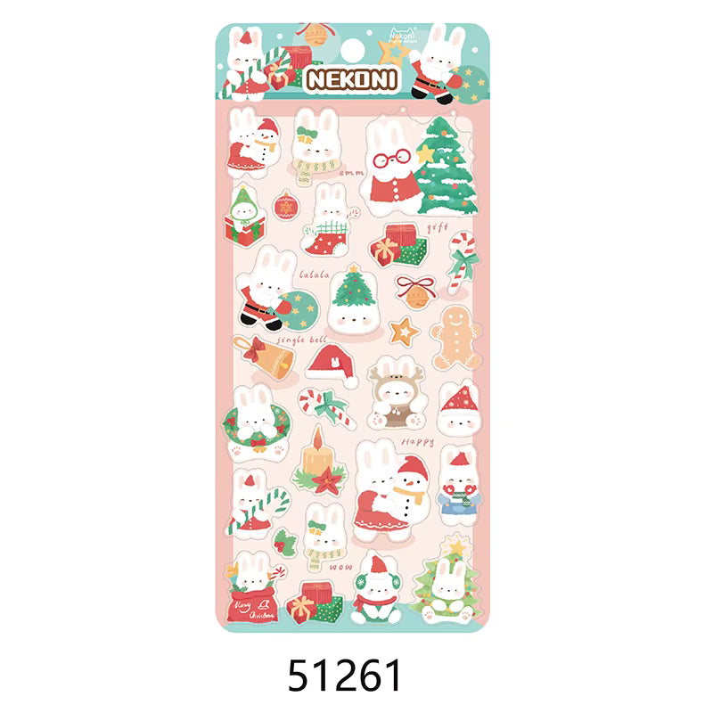 Stickerbogen cute Animals WEIHNACHTLICH