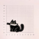 Aufnäher Messer-Katzen (zum Aufbügeln und Aufnähen)