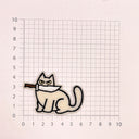Aufnäher Messer-Katzen (zum Aufbügeln und Aufnähen)