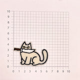 Aufnäher Messer-Katzen (zum Aufbügeln und Aufnähen)