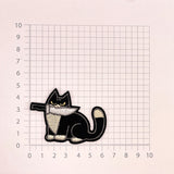 Aufnäher Messer-Katzen (zum Aufbügeln und Aufnähen)