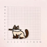 Aufnäher Messer-Katzen (zum Aufbügeln und Aufnähen)