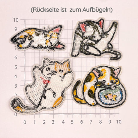 Aufnäher Katzen (zum Aufbügeln und Aufnähen) 