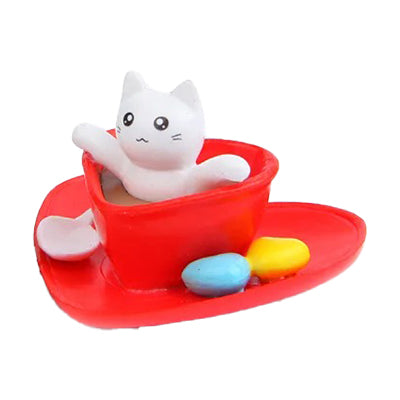 Figur/Glücksbringer - Katze in KaffeTasse
