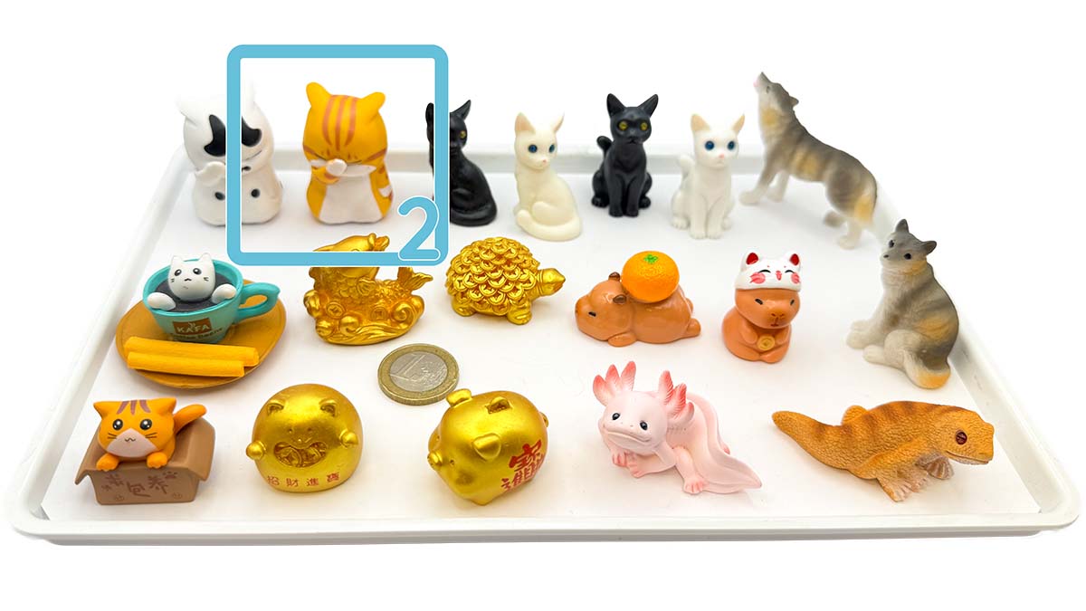 Figur/Glücksbringer (Gold / Glück/ Katze / Eidechse / Axolotl / Capybara)