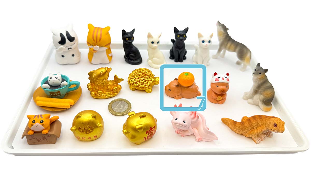 Figur/Glücksbringer (Gold / Glück/ Katze / Eidechse / Axolotl / Capybara)