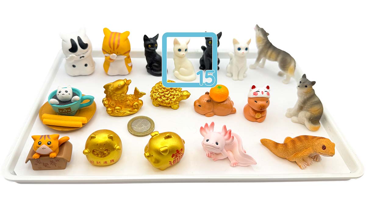Figur/Glücksbringer (Gold / Glück/ Katze / Eidechse / Axolotl / Capybara)