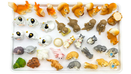 Figur/Glücksbringer Tiere realistisch (Eule / Kuh / Eichhörnchen / Otter / Katzen)