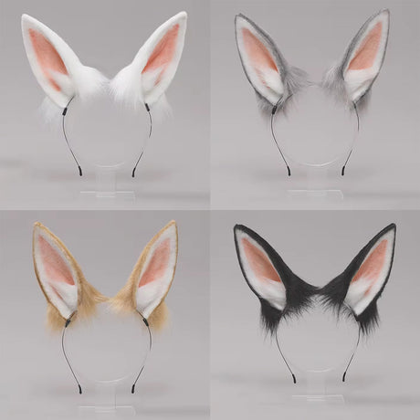 Haarreifen Fell-Hasenohren 