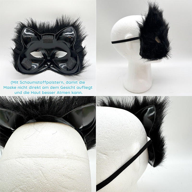 Tiermaske (Polyester) Katze/kleiner Wolf