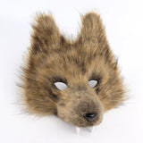Tiermaske (Polyester) Wolf/Fuchs mit Zähnen
