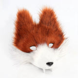 Tiermaske (Polyester) Wolf/Fuchs mit Zähnen