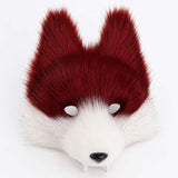 Tiermaske (Polyester) Wolf/Fuchs mit Zähnen