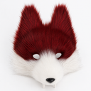 Tiermaske (Polyester) Wolf/Fuchs mit Zähnen