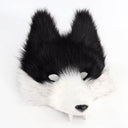 Tiermaske (Polyester) Wolf/Fuchs mit Zähnen