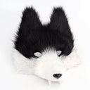 Tiermaske (Polyester) Wolf/Fuchs mit Zähnen