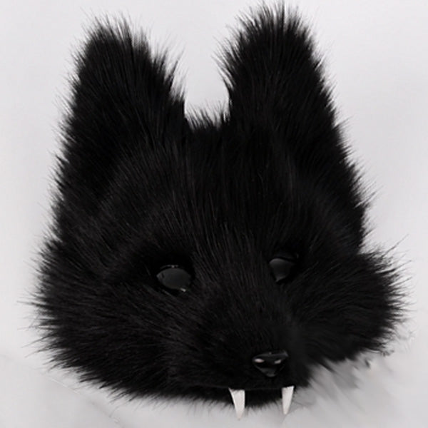 Tiermaske (Polyester) Wolf/Fuchs mit Zähnen