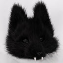 Tiermaske (Polyester) Wolf/Fuchs mit Zähnen