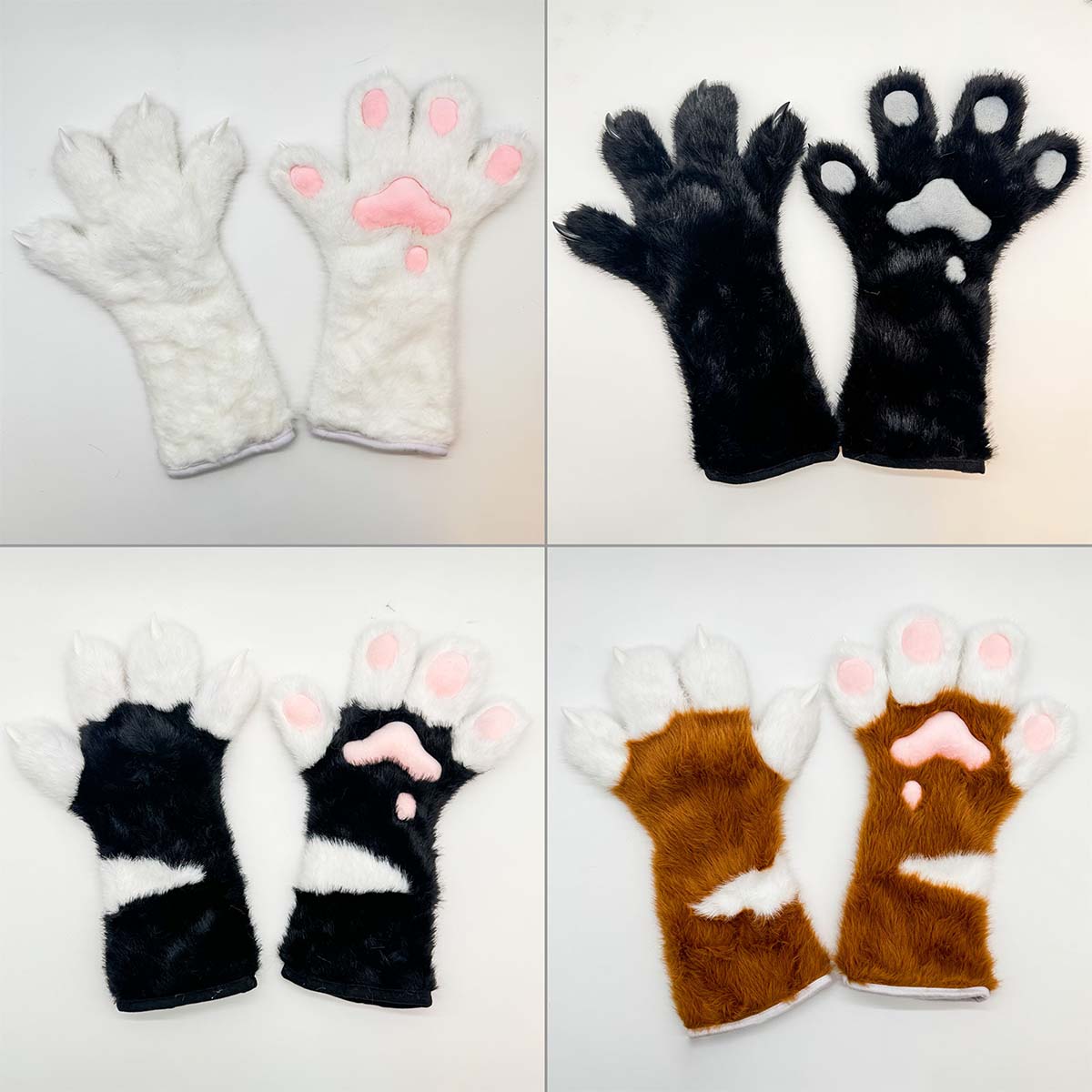 gefütterte Katzen Flauschige Handschuhe mit Quietscher