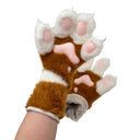 gefütterte Katzen Flauschige Handschuhe mit Quietscher