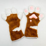 gefütterte Katzen Flauschige Handschuhe mit Quietscher