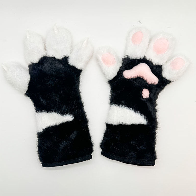 gefütterte Katzen Flauschige Handschuhe mit Quietscher –